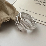 Anpassbarer Edelstahlring "Feather"