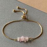 Edelstahlarmband mit natürlichen Edelsteinen