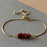 Edelstahlarmband mit natürlichen Edelsteinen