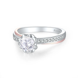 Silberring mit Zirkonia-Kristallen - Diamond-Collection