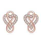 Silberohrstecker "Infinity" mit Zirkonia-Kristallen