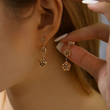 Edelstahlohrringe Rosendesign