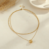 Doppellagige Halskette mit Anhänger