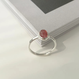 Silberring mit Rosenquarz