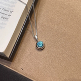 Silberhalskette mit Zirkonia-Kristallen - Diamond-Collection