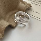 Anpassbarer Edelstahlring "Feather"