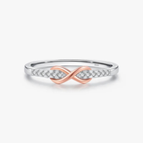 Filigraner Silberring "Infinity" mit Zirkonia-Kristallen
