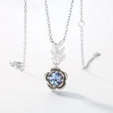 Silberhalskette mit Alexandrit-Inlay