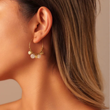 Edelstahlcreolen mit Anhängern