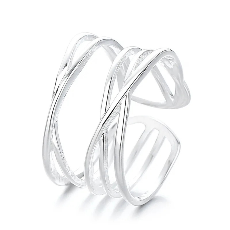 Silberring "Multilayered"