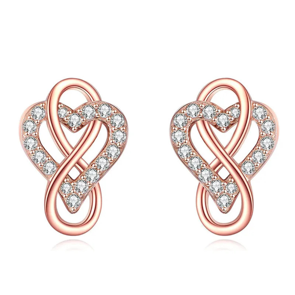 Silberohrstecker "Infinity" mit Zirkonia-Kristallen