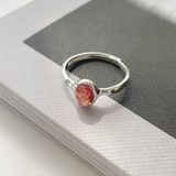 Silberring mit Rosenquarz