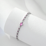 Filigranes Silberarmband mit Zirkonia-Kristallen