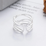Silberring "Multilayered"