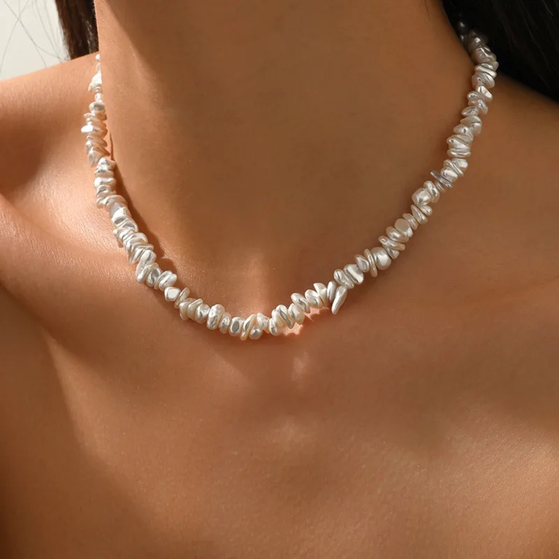 Elegante Muschelperlenhalskette