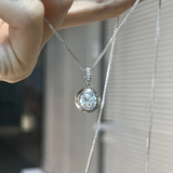 Silberhalskette mit Zirkonia-Kristallen - Diamond-Collection