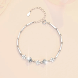 Funkelndes Silberarmband mit Moissanit-Inlays