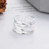 Silberring "Multilayered"