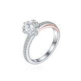 Silberring mit Zirkonia-Kristallen - Diamond-Collection