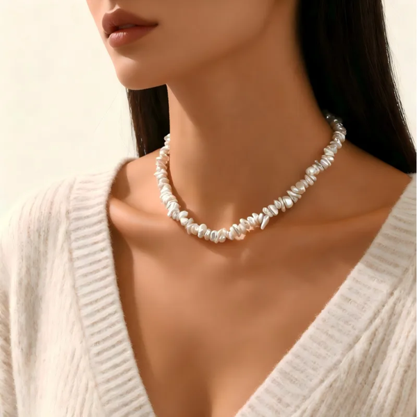 Elegante Muschelperlenhalskette