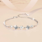 Funkelndes Silberarmband mit Moissanit-Inlays