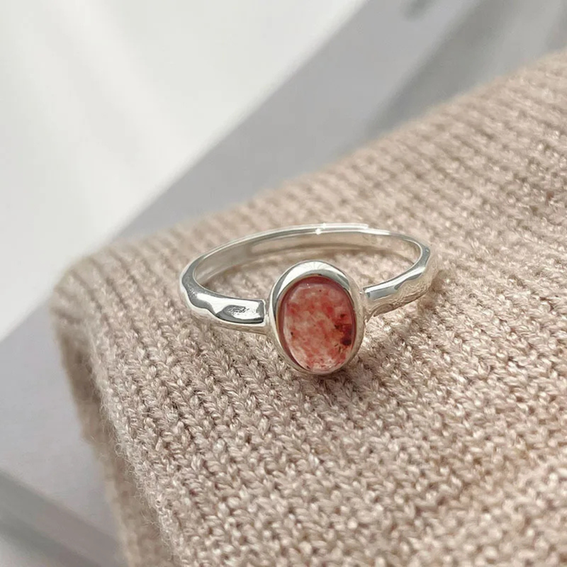 Silberring mit Rosenquarz