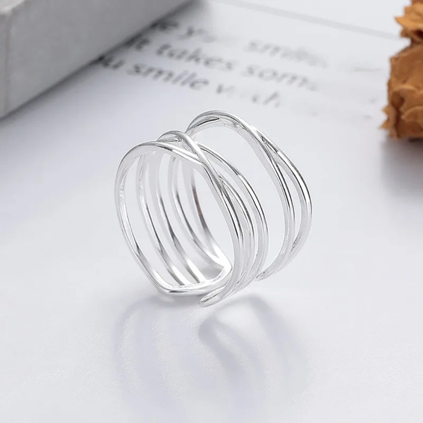 Silberring "Multilayered"