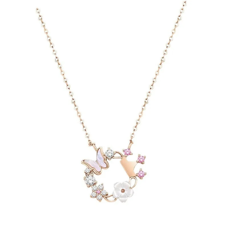 Süße Silberhalskette mit Anhänger und Geschenkbox für Mädchen