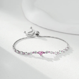 Filigranes Silberarmband mit Zirkonia-Kristallen