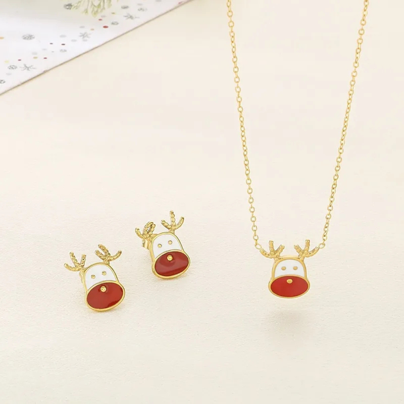 Edelstahl-Schmuckset "Rentier"