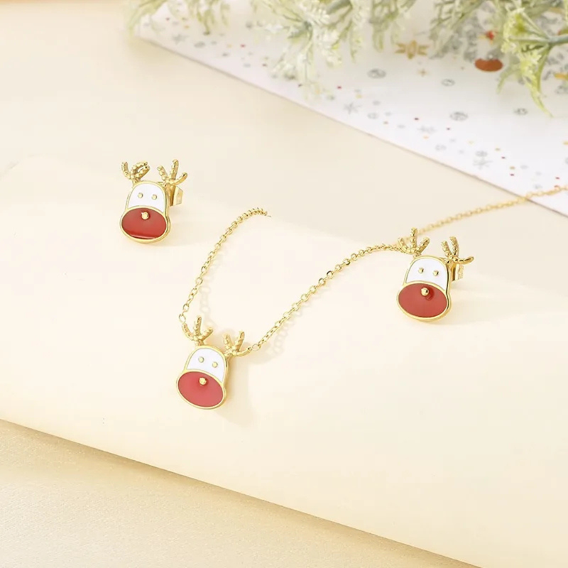 Edelstahl-Schmuckset "Rentier"