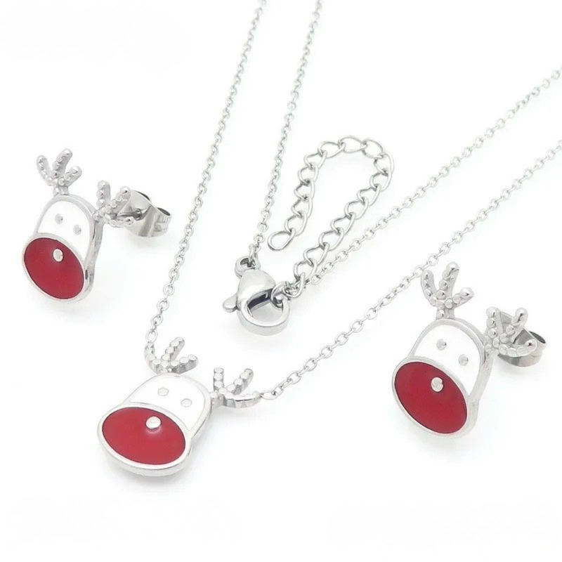 Edelstahl-Schmuckset "Rentier"